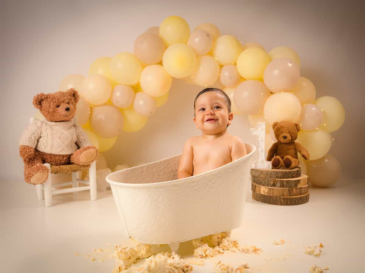 Sesión de fotos de smash cake en La Nucía Benidorm Altea