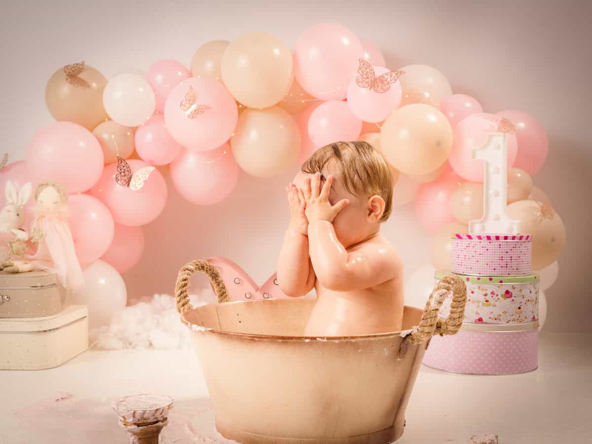Sesión de fotos de smash cake en La Nucía Benidorm Altea